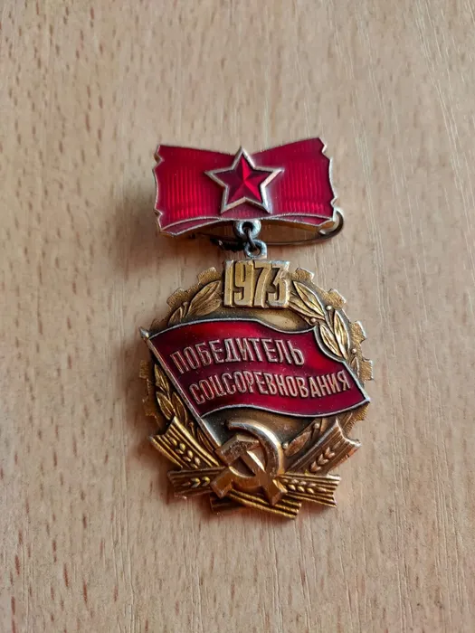 Знак «Победитель социалистического соревнования 1973г.»