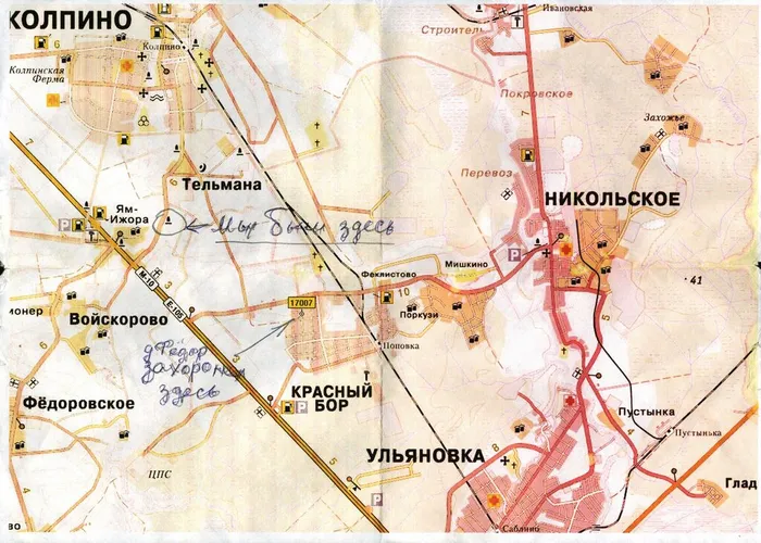 Место захоронения Фёдора Михайловича на карте