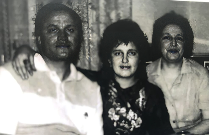 Я с родителями на их серебряной свадьбе, 12 февраля 1988 года